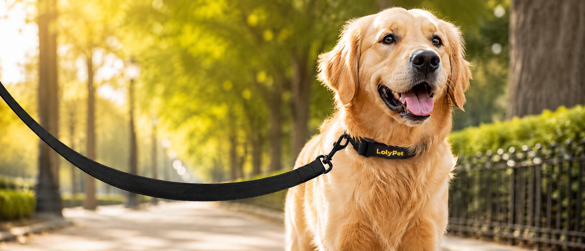 Cão a passear com acessórios LolyPet
